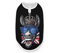 Donkey English UK Flag Cute Cute Pet Supplies Soft Dog Sweaters Printing for Dogs Puppy Cats L
