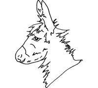 'Donkey Face' Rubber Stamp - Unmounted Design for Crafting & Scrapbooking, A8 (RS00016311)