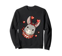 Donkey Face Valentine's Day Matching Farmer Family Kids Sweatshirt