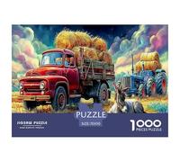 Donkey Fantasy 1000 Pc Adult Jigsaws - Truck with Hay Impossible Hard Difficult Challenging Game for Wall Decoration And Gifts70x50cm/1000pcs