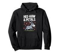 Donkey Flower Fun with HEE-HAW & PETALS Pullover Hoodie