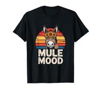Donkey Flower - Mule Mood Retro T-Shirt