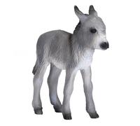 Donkey Foal Figurine Brown 6x6x6.5cm Realistic Plastic Farm Animal Miniature Toy