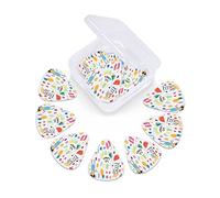Donkey Guitar Picks Picks 12 Pack with Thin Box,Flat Design Habitat with a Neddy in The Mountains Wildlife Zoo Animals Cartoon,Special Guitar Plectrums Gift Set for Guitarist