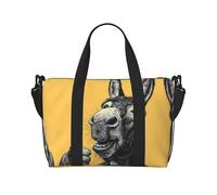Donkey Head Laughing Large-Capacity Travel Bag with Adjustable Shoulder Strap, Suitable for Sports, Fishing, and Fitness.