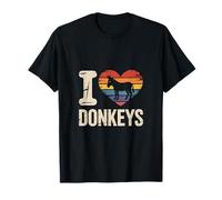 Donkey Heart I Love Donkeys Vintage Style T-Shirt