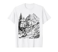 Donkey Hiking Backpack Mountain Trail Backpacking Camping Value Graphic T-Shirt