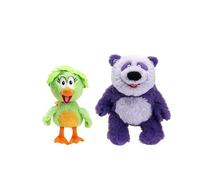 Donkey Hodie 8" Twin Pack Panda & Duck Plush Doll, Toys for Kids