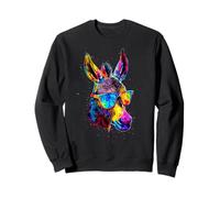 Donkey in Colorful Popart Colors Donkey Riding Cute Donkeys Sweatshirt