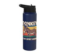 Donkey is My Spirit Animal Retro Fun Stainless Steel Insulated Water Bottle