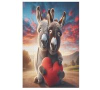 Donkey Jigsaw Puzzles for Adults 1000 Piece Wooden Puzzle for Kids Challenging Game (78×53cm)