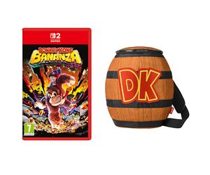 Donkey Kong Bananza + Donkey Kong DK Barrel Shoulder Bag