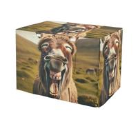 Donkey Laughing UV-Resistant Dog Crate Covers Mesh Window Panels Pet Kennel Cover with Mesh Windows X-Large