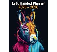 Donkey Left Handed Planner: 2 Year Weekly Sunday to Saturday Calendar | Gift For People Who Love Equine Animals, Mule Lovers | For Back To School, Office, Work | 8.5 x 11 Inches | v1