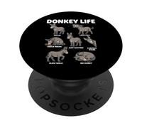 Donkey Life Funny Donkey Lover Cute Farm Animal PopSockets Adhesive PopGrip