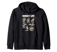 Donkey Life Funny Donkey Lover Cute Farm Animal Zip Hoodie