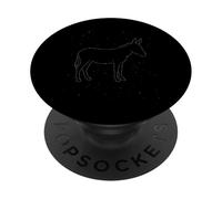 Donkey Lover Constellation Farm Animal Line Art Geometric PopSockets Adhesive PopGrip