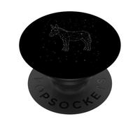 Donkey Lover Constellation Farm Animal Line Art Geometric PopSockets Adhesive PopGrip