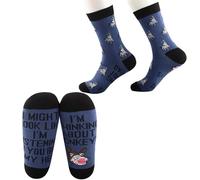Donkey Lover Gift 2 Pairs Donkey Socks I'm Thinking About Donkeys Novelty Socks for Men Cartoon Donkey Fans Gift Donkey Merch (Donkey Socks-UK)