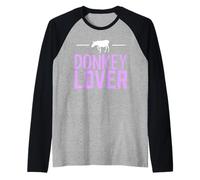 Donkey Lover Women Donkeys Animal Donkey Raglan Baseball Tee