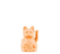 DONKEY Lucky Cat Mini | Peach - Japanese Lucky Charm Waving Cat in Peach, 9.8 cm High