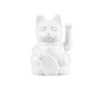 DONKEY Lucky Cat Mini | White - Japanese Lucky Charm Waving Cat in White, 9.8 cm High