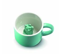 DONKEY Maneki Neko Lucky Mug Turquoise | Mug with Waving Cat Lucky Cat Lucky Cup Coffee Cup Tea Cup in Turquoise