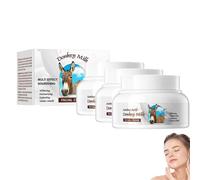 Donkey Milk Cream, Organic Milk Body Lotion, Moisturiser Face Women, Face Cream for Women, Natural Skincare Anti Ageing, Wrinkle and Line Reducing, Hydrating and Firming, for All Types (3PC, 120g)