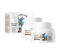 Donkey Milk Cream, Organic Milk Body Lotion, Moisturizing and Rejuvenating Cream, Natural Skincare Anti Ageing, Wrinkle and Line Reducing (2PC)