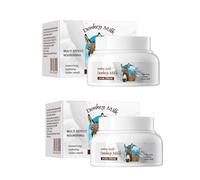 Donkey Milk Cream, Organic Milk Body Lotion, Moisturizing and Rejuvenating Cream, Wrinkle and Line Reducing, Hydrating and Firming, Reduces Dullness and Blemishes, Even Skin Tone (2pcs)