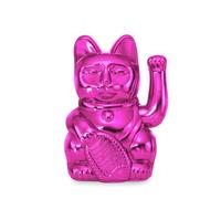 DONKEY MYNEKO Lucky Cat Shiny Pink Sorya Lucky Charm Decorative Figurine, Cosmic Edition, Metallic Pink Waving Cat, Carefree Design Object
