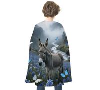 Donkey & Mystic Valley Halloween Cape for Women Men Dress Up Accessory | Reversible Red & Personalized Satin Cloak Full Length Cloak Spooky Vampire Witch Cosplay Costume for Christmas, Party, Stage