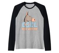 Donkey of The Week Funny Football and Sports Dub Raglan Baseball Tee