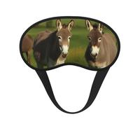 Donkey on Green Meadow Sleep Mask for Side Sleeper, Light Blocking Night Masks for Sleeping Eye Mask for Women Men Eye Cover Soft Comfortable Eye Shade for Travel, Nap