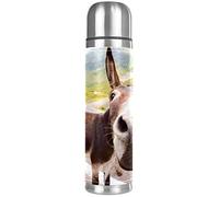 Donkey On Transfagarasan Road in Romanian Mountains Leak Proof Insulation Cup Stainless Steel Mug Travel Thermos 17 oz