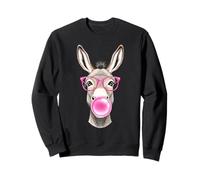 Donkey Pink Bubble Gum cute Donkey for women girls Sweatshirt