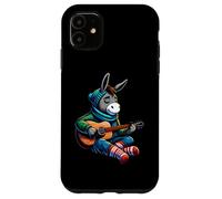 Donkey Playing Guitar Winter Cozy Acoustic Music Vibes Case for iPhone 11