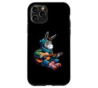 Donkey Playing Guitar Winter Cozy Acoustic Music Vibes Case for iPhone 11 Pro