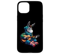 Donkey Playing Guitar Winter Cozy Acoustic Music Vibes Case for iPhone 15 Plus