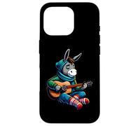Donkey Playing Guitar Winter Cozy Acoustic Music Vibes Case for iPhone 16 Pro