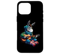 Donkey Playing Guitar Winter Cozy Acoustic Music Vibes Case for iPhone 16 Pro Max