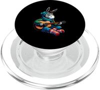 Donkey Playing Guitar Winter Cozy Acoustic Music Vibes PopSockets PopGrip for MagSafe