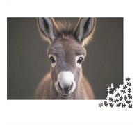 Donkey Portrait 1000 Piece Jigsaw Puzzle Paper for Adults Animal Theme Home Activity 70x50cm/1000pcs