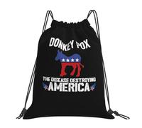 Donkey Pox The Disease Destroying America Men Women Drawstring Bag Foldable Drawstring Backpack Durable String Backpack For Swim Travel Sports