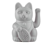 DONKEY Products - Lucky Cat Grey - Grey Waving Cat | Japanese Lucky Charm Decorative Cat in Stylish Matte Colour