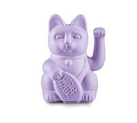 DONKEY Products Lucky Cat Lilac 330544 Japanese Lucky Charm Waving Cat Plastic in Purple Size: 8.5 x 10.5 x 15 cm