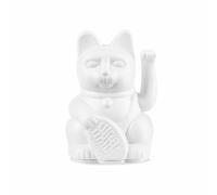Donkey Products Lucky Cat Mini Maneki Neko, Winke Cat, Plastic, White 9.8 cm