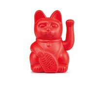 DONKEY Products - Lucky Cat Red - Red Waving Cat | Japanese Decorative Cat in Stylish Matte Colour 15 cm High