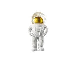 DONKEY Products Summerglobe The Astronaut, Schneekugel, Glitzerkugel, Dekoration, Glas, Polyresin, Weiß, Golden, 17 cm, 330441