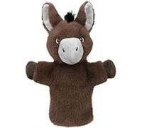 The Puppet Company Donkey Hand Puppet - Soft Grey Plush Donkey with Floppy Ears & Gentle Expression, Perfect for Imaginative Play, Storytime & Friendly Families - Animal Puppet Buddies - 25cm